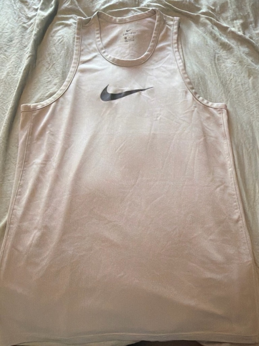 Nike Men’s Gray Tank Top with Black Swoosh